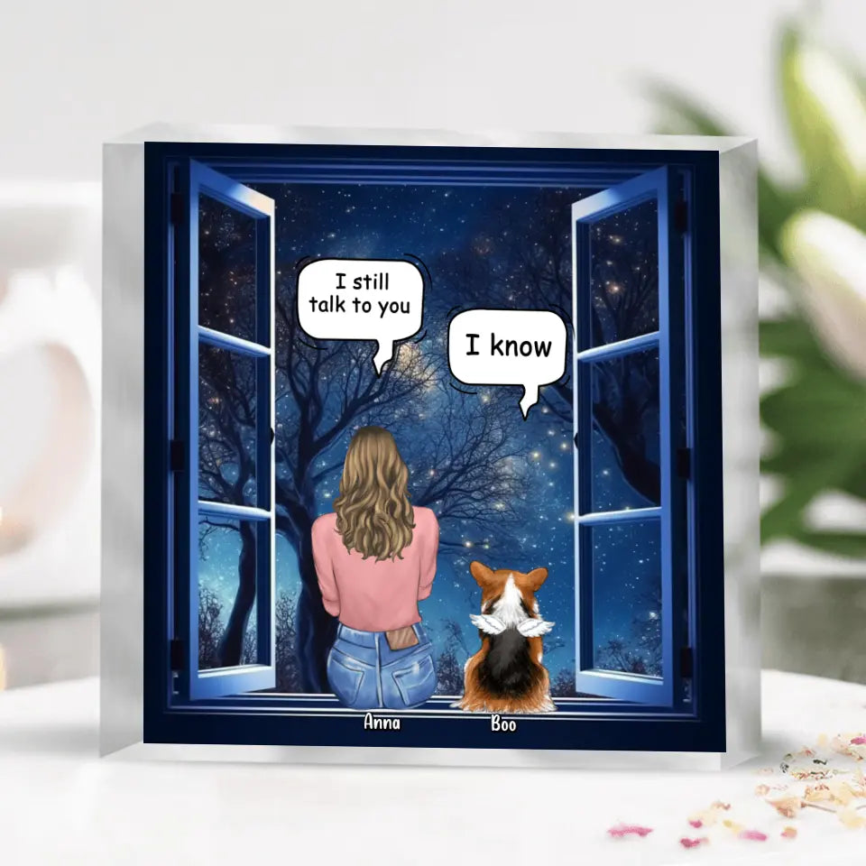 Personalized Memorial Pet Acrylic Plaque - Up to 4 Dogs/Cats/Rabbits - Memorial Gift Idea for Dog/Cat/Rabbit Owners