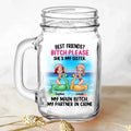 Personalized Besties Mason Jug with Straw - Gift Idea For Friends/Besties - Best Friends
