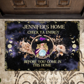 Personalized Witch Doormat - Gift Idea For Halloween/Witch Lovers - Check Ya Energy Before You Come In This Home