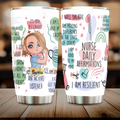 Custom Personalized Nurse Tumbler - Gift Idea For Nurse - Nurse Daily Affirmations I Am Resilient