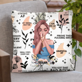 Custom Personalized Praying Girl Pillow Cover - Gift Idea for Girls/Friends