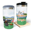 Personalized Camping 3 in 1 Can Cooler - Gift Idea for Camping Lovers - Life is Better Around The Campfire