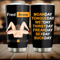 Personalized Couple Tumbler - Best Gift Ideas For Husband/Wife/Birthday/Anniversary - Moanday Tongueday Wetday