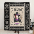 Personalized Witch Fleece Throw Blanket/Quilt - Halloween Gift Idea For Witch Lovers - My Mother Didn't Raise A Princess She Trained A Witch