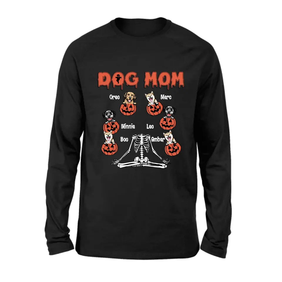 Personalized Dog/Cat Mom Shirt/Hoodie - Gift Idea for Halloween/Dog/Cat Lovers - Up to 6 Dogs - Dog Mom