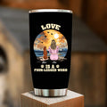 Personalized A Girl And Her Dogs Tumbler - Gift Idea for Dog Mom/Dog Lover - Up to 4 Dogs - Love Is A Four-Legged Word