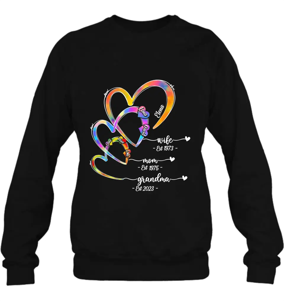 Personalized Mom Shirt/Hoodie - Gift Idea For Mom/Grandma - Up to 4 Children/5 Grandchildren