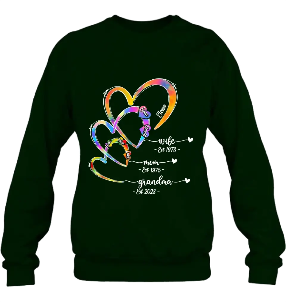 Personalized Mom Shirt/Hoodie - Gift Idea For Mom/Grandma - Up to 4 Children/5 Grandchildren