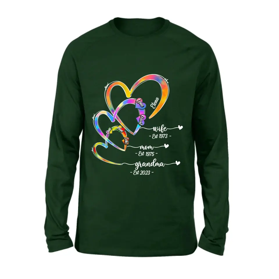 Personalized Mom Shirt/Hoodie - Gift Idea For Mom/Grandma - Up to 4 Children/5 Grandchildren