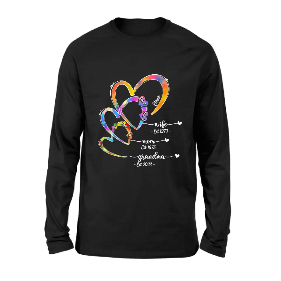 Personalized Mom Shirt/Hoodie - Gift Idea For Mom/Grandma - Up to 4 Children/5 Grandchildren