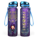 Personalized Witch Water Tracker Bottle - Halloween Gift Idea for Witch Lovers - I'm A Sage Burning Crystal Collecting