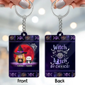 Personalized Halloween Pets Acrylic Keychain - Up to 6 Dogs/Cats - Halloween Gift Idea For Dog/Cat Lovers - Witch By Nature Bitch By Choice
