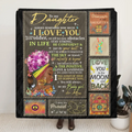Personalized Hippie Girl Quilt/Fleece Throw Blanket - Gift Idea For Birthday/Daughter - To My Daughter Always Remember How Much I Love You