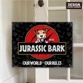Personalized Dog Wooden Sign - Gift Idea For Dog Lover/Dog Owner - Custom Dog's Name - Jurassic Bark - Their World - Their Rules