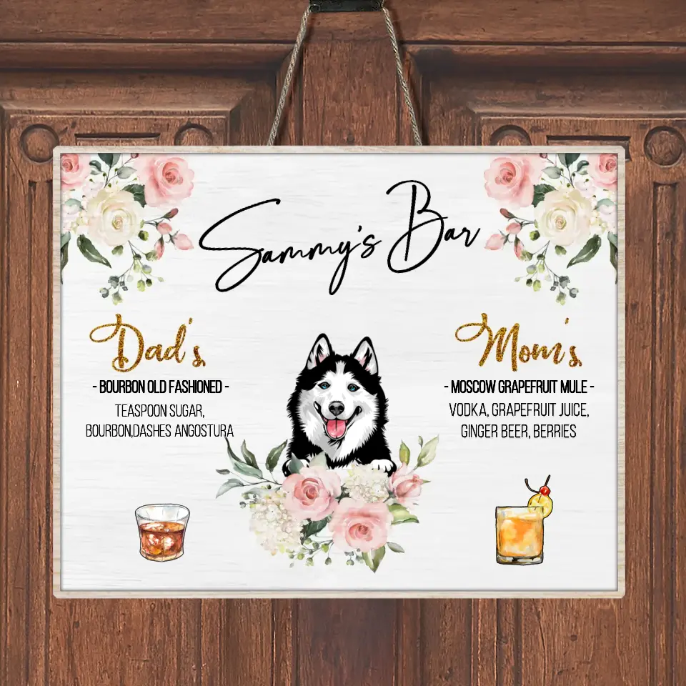 Personalized Wedding Wooden Sign - Up to 3 Dogs - Wedding/Anniversary Gift for Couple/Dog Lovers