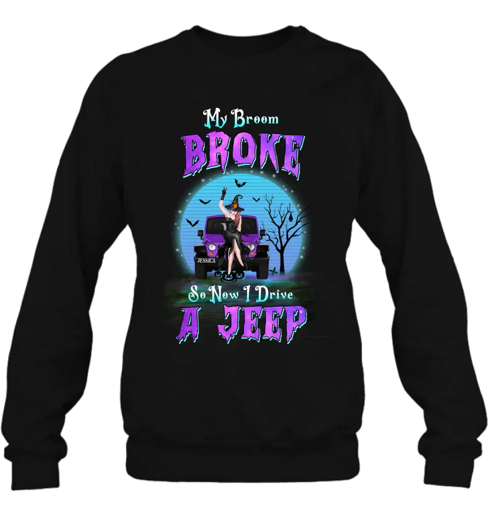 Personalized Off-Road Witch Shirt/Hoodie - Gift Idea For Witch Lover/Halloween - My Broom Broke