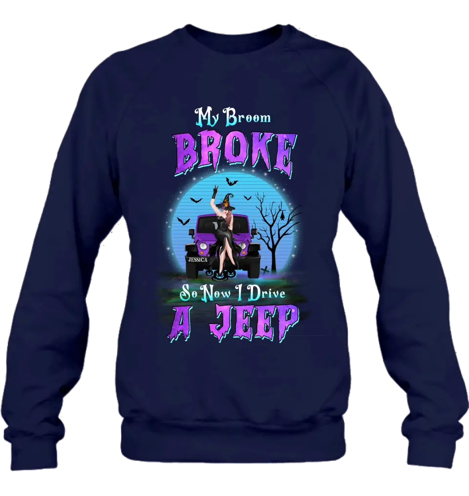 Personalized Off-Road Witch Shirt/Hoodie - Gift Idea For Witch Lover/Halloween - My Broom Broke