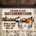 Personalized Camping Doormat - Gift Idea For Camping Lover/Couple/Friends - Welcome To Camp Quitcherbitchin