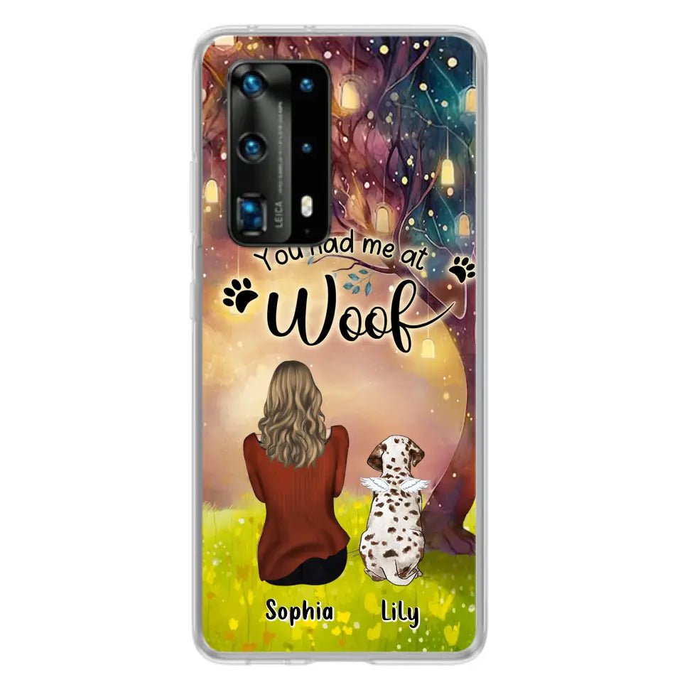 Custom Personalized Memorial Dog Mom Phone Case - Upto 3 Dogs - Memorial Gift Idea for Dog Lovers - You Had Me At Woof - Case For Xiaomi/Oppo/Huawei