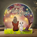 Personalized Memorial Dog Acrylic Plaque - Up to 3 Dogs - Memorial Gift Idea For Dog Owner - I Love You To The Moon & Back