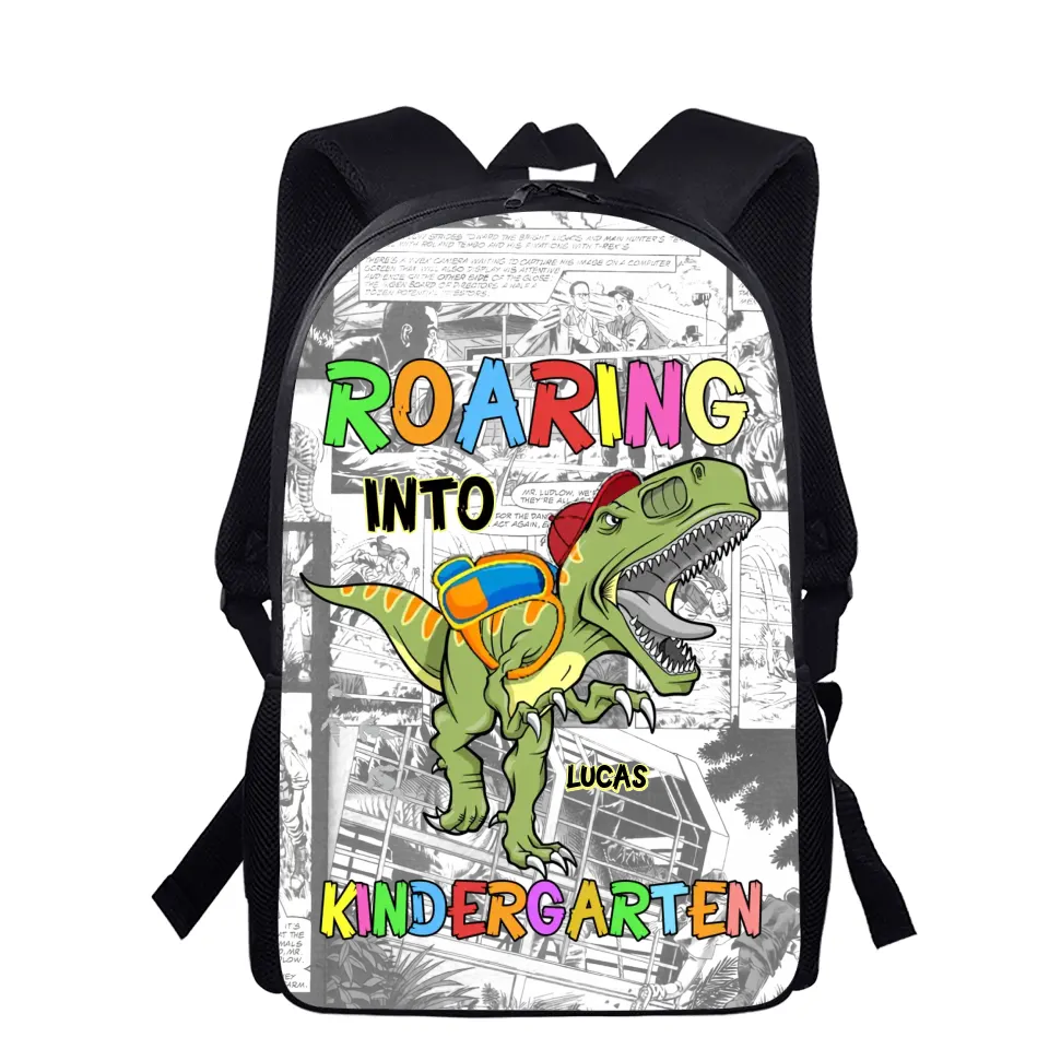 Custom Personalized Back To School Dino Bag Set - Gift Idea For Kids/ Dino Lovers - Roaring Into 2nd Grade