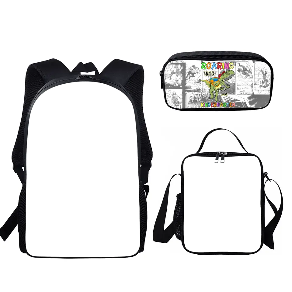 Custom Personalized Back To School Dino Bag Set - Gift Idea For Kids/ Dino Lovers - Roaring Into 2nd Grade