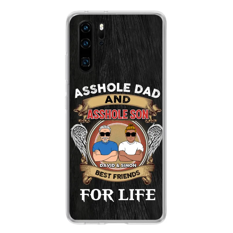 Custom Personalized Dad And Son Phone Case - Funny Gift Idea for Dad from Son - Asshole Dad And Asshole Son Best Friends For Life - Case for Xiaomi/Huawei/Oppo