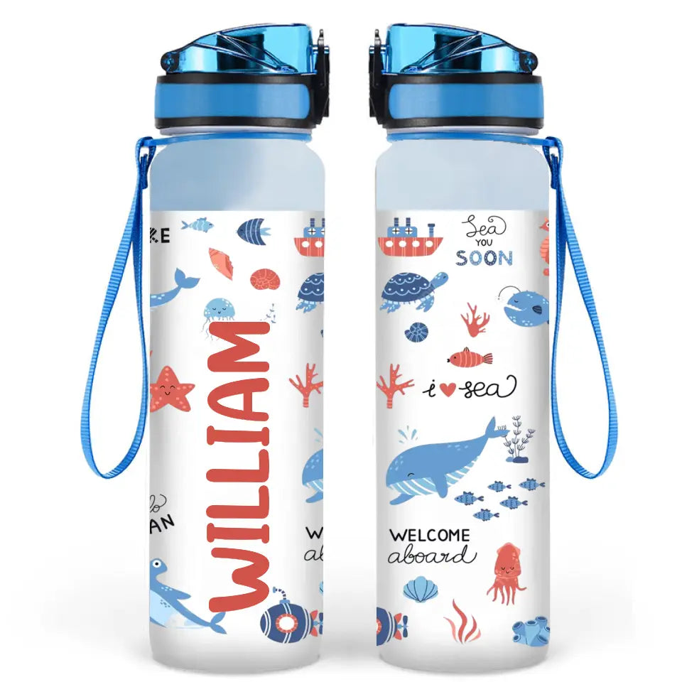 Personalized Kid Tracker Bottle - Back-To-School/Birthday Gift for Kids