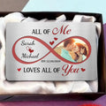 Personalized Couple Aluminum Wallet Card - Gift Idea For Couple/Him/Her/Anniversary - Upload Photo - All Of Me Loves All Of You