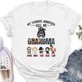 Personalized Halloween Shirt/Hoodie - Halloween Gift Idea for Halloween - Up to 5 Characters -  My Favorite Monsters Call Me Grandma