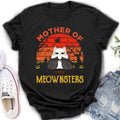 Personalized Halloween Cat T-shirt/Sweatshirt/Long Sleeve/Hoodie - Up to 4 Cats - Halloween Gift For Cat Lover - Mother Of Meownsters