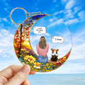 Personalized Memorial Pet Suncatcher Acrylic Keychain - Up to 3 Dogs/Cats/Rabbits - Memorial Gift Idea for Pet Owners - I Still Talk About You