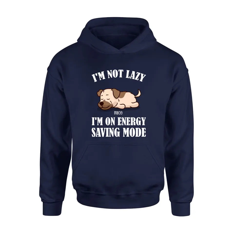 Personalized Lazy Dog T-shirt/Sweatshirt/Long Sleeve/Hoodie - Gift Idea For Dog Lover - Up to 6 Dogs - I'm Not Lazy I'm On Energy Saving Mode