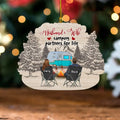 Personalized Camping Acrylic Ornament - Couple/Parents With Up to 2 Kids And 3 Pets - Gift For Camping Lovers/Christmas Gift - This Is Our Happy Place