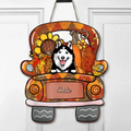Personalized Dog Fall Season Wooden Sign - Gift Idea for Dog Lovers - Up to 3 Dogs
