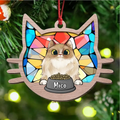 Personalized Cat Wooden Ornament - Gift Idea For Cat Lover/Christmas Gift Idea