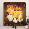 Personalized 1st Halloween Fleece Throw Blanket/Quilt - Gift Idea For Halloween/Family - My First Boo