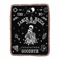 Personalized Couple Ouija Board Fringe Blanket - Memorial Gift Idea For Halloween - Goodbye