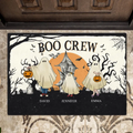 Personalized Family Doormat - Up to 6 People & 3 Pets - Halloween Gift Idea for Family - Boo Crew