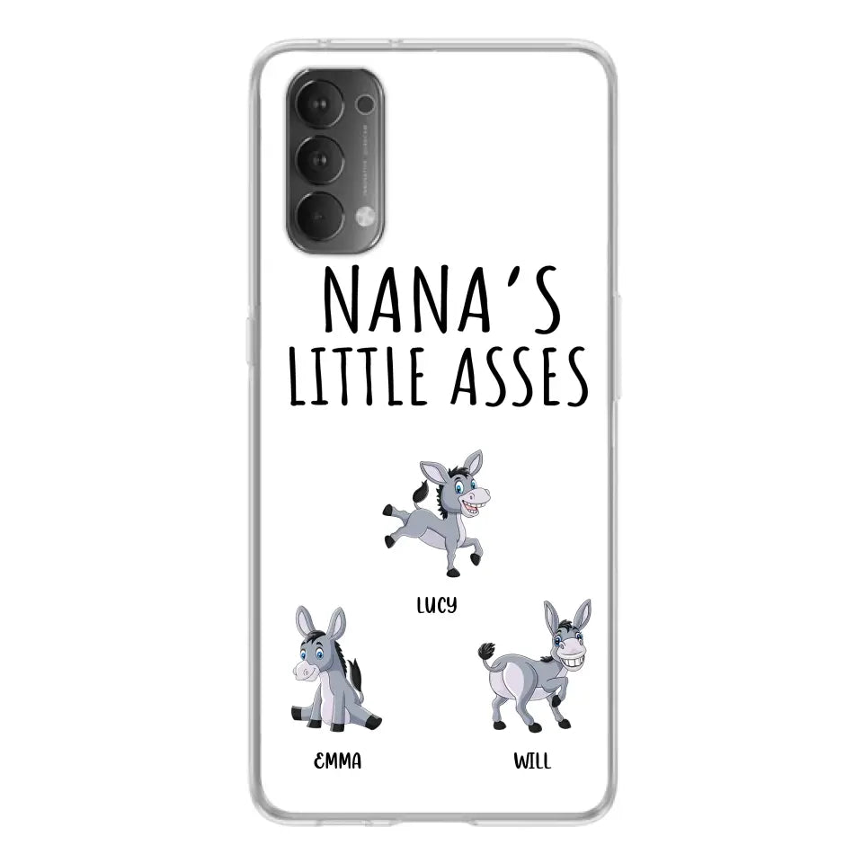 Personalized Donkeys Phone Case - Gift Idea For Family/Grandma/Papa - Up to 12 Donkeys - Case For Xiaomi/Oppo/Huawei - Nana's Little Asses