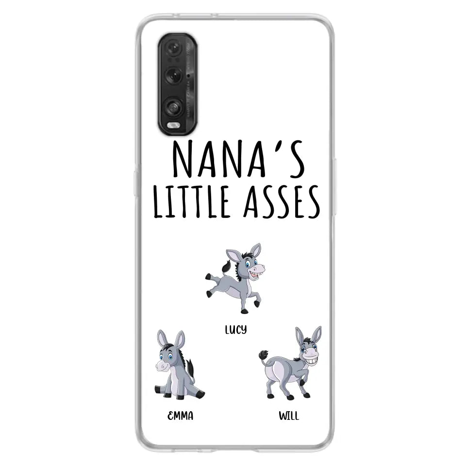 Personalized Donkeys Phone Case - Gift Idea For Family/Grandma/Papa - Up to 12 Donkeys - Case For Xiaomi/Oppo/Huawei - Nana's Little Asses