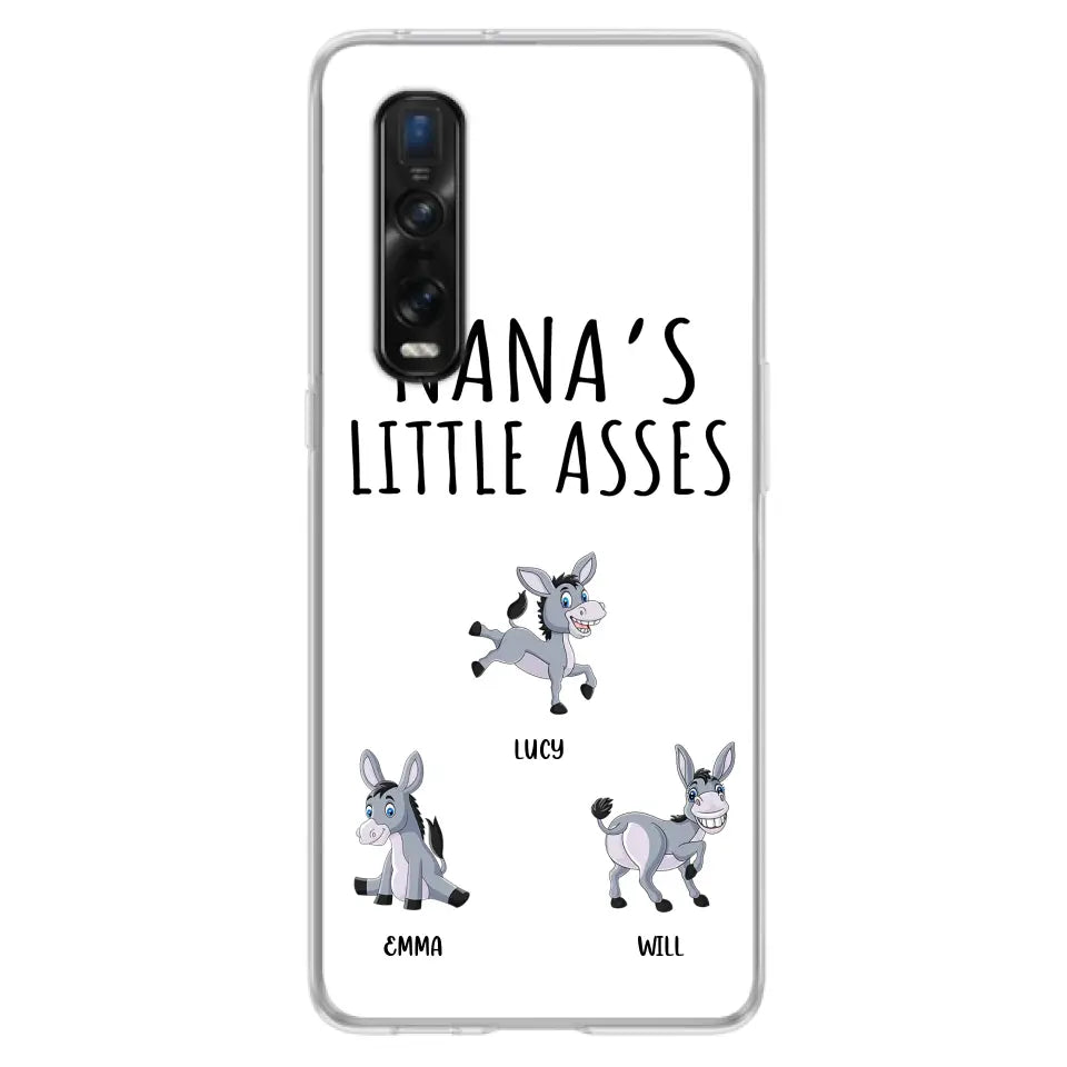 Personalized Donkeys Phone Case - Gift Idea For Family/Grandma/Papa - Up to 12 Donkeys - Case For Xiaomi/Oppo/Huawei - Nana's Little Asses
