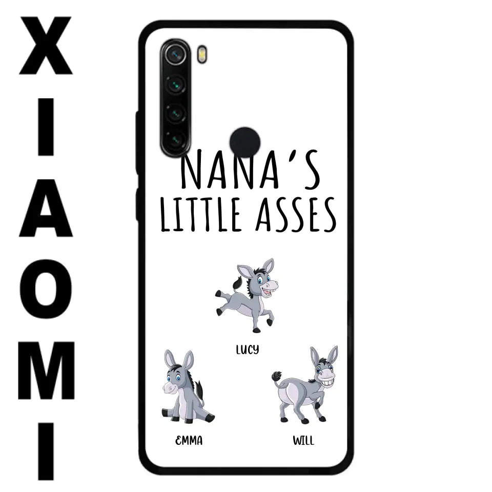 Personalized Donkeys Phone Case - Gift Idea For Family/Grandma/Papa - Up to 12 Donkeys - Case For Xiaomi/Oppo/Huawei - Nana's Little Asses