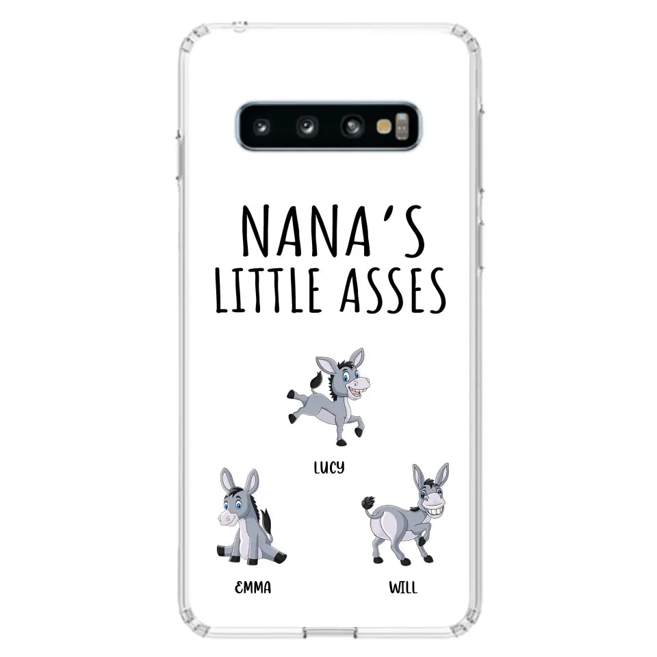 Custom Personalized Donkeys Phone Case - Gift Idea For Family/ Grandma/ Papa - Upto 12 Donkeys - Case For iPhone/ Samsung - Boss's Pain In The Asses