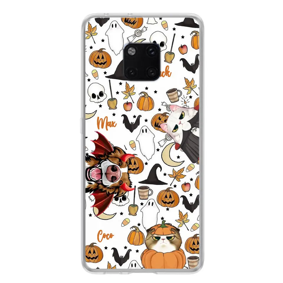 Personalized Halloween Pet Phone Case - Up to 3 Pets - Gift Idea For Dog/Cat Owners - Case for Oppo/Xiaomi/Huawei