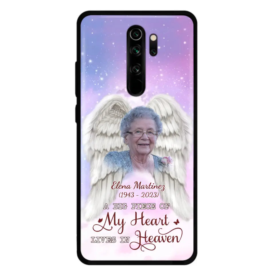 Custom Personalized Memorial Photo Phone Case - Memorial Gift Idea for Family - A Big Piece Of My Heart Lives In Heaven - Case for Xiaomi/Huawei/Oppo