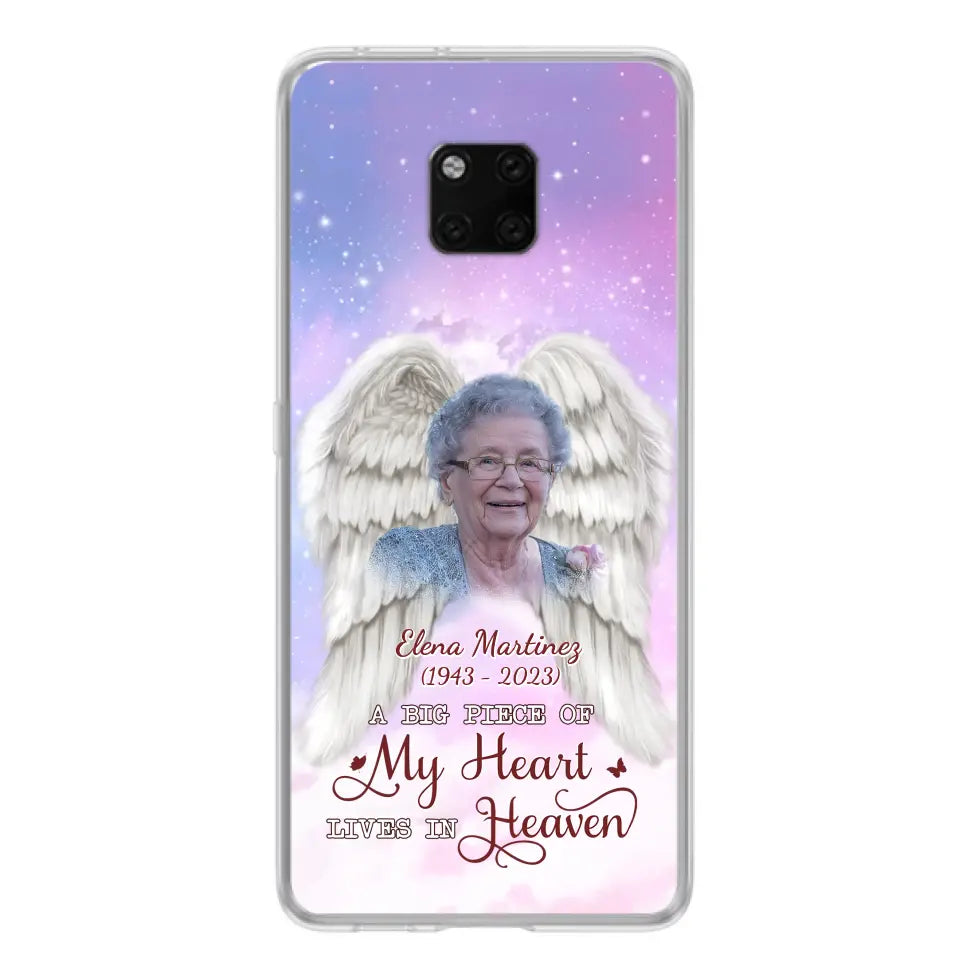 Custom Personalized Memorial Photo Phone Case - Memorial Gift Idea for Family - A Big Piece Of My Heart Lives In Heaven - Case for Xiaomi/Huawei/Oppo