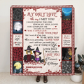 Personalized Halloween Couple Fleece Throw Blanket/Quilt - Gift Idea For Couple/Halloween - My Only Love