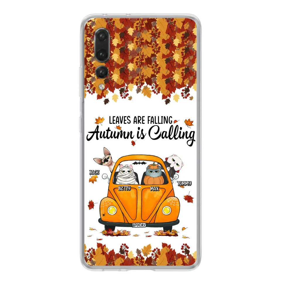 Personalized Pet Phone Case - Gift Idea For Cat/Dog Lovers - Up to 4 Pets - Case For Xiaomi/Oppo/Huawei - Leaves Are Falling Autumn Is Calling