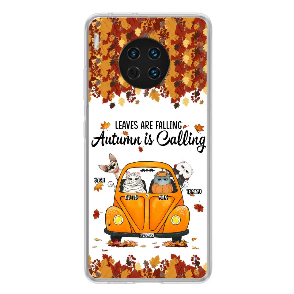 Personalized Pet Phone Case - Gift Idea For Cat/Dog Lovers - Up to 4 Pets - Case For Xiaomi/Oppo/Huawei - Leaves Are Falling Autumn Is Calling